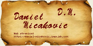 Daniel Micaković vizit kartica
